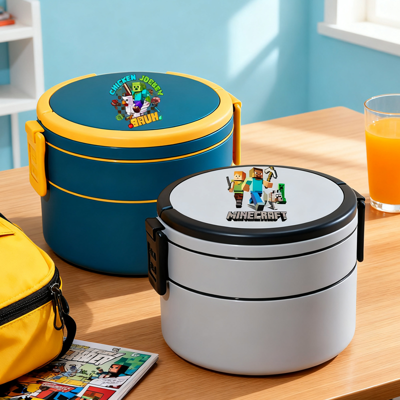 Meal Prep Microwave - Kotak Makan Siang Bertema Game Double