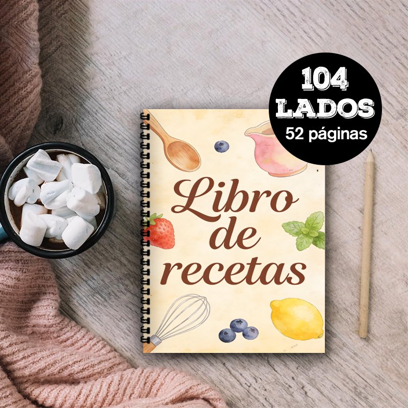 Meal Prep Book - Buku Resep Spanyol Kertas A5, Daftar