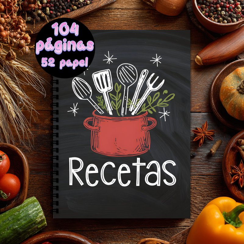 Meal Prep Book - Buku Catatan Spiral Resep Spanyol A5,