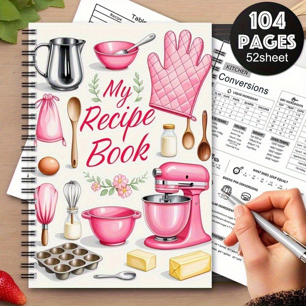 Meal Prep Book - Buku Catatan Resep Kartun Baru Spiral