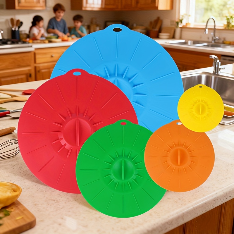 Meal Prep Microwave - Tutup Silikon 5 Buah, Tutup Anti