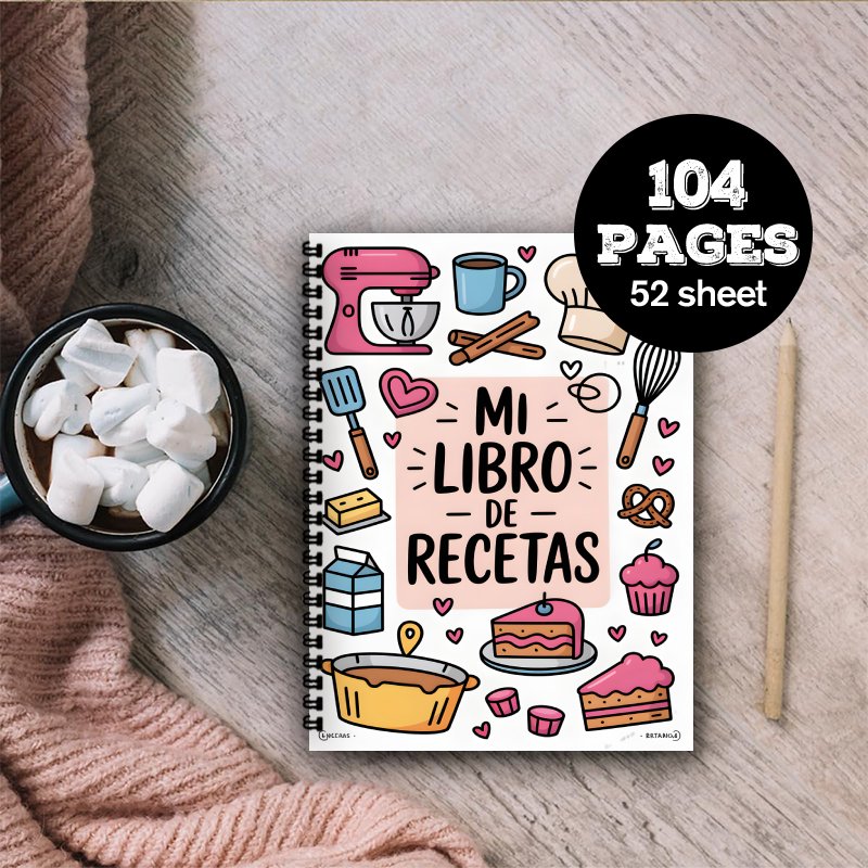 Meal Prep Book - Buku Catatan Resep Spanyol A5, Cocok
