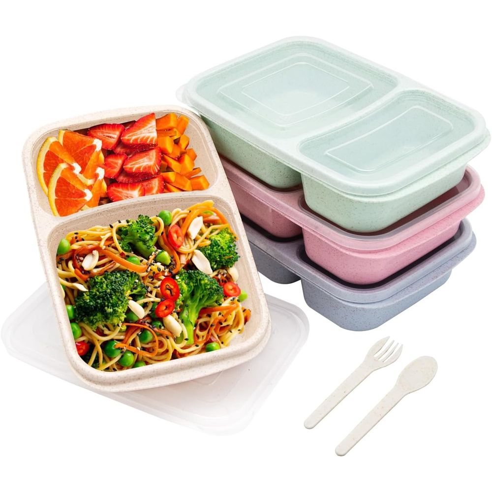 4 Paket Kotak Makan Bento, 2 W - Meal Prep Microwave ulasan dan harga