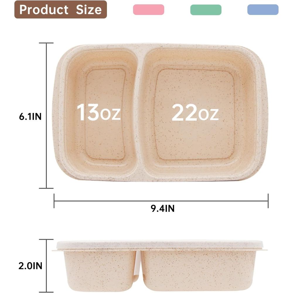 4 Paket Kotak Makan Bento, 2 W - Meal Prep Microwave ulasan dan harga