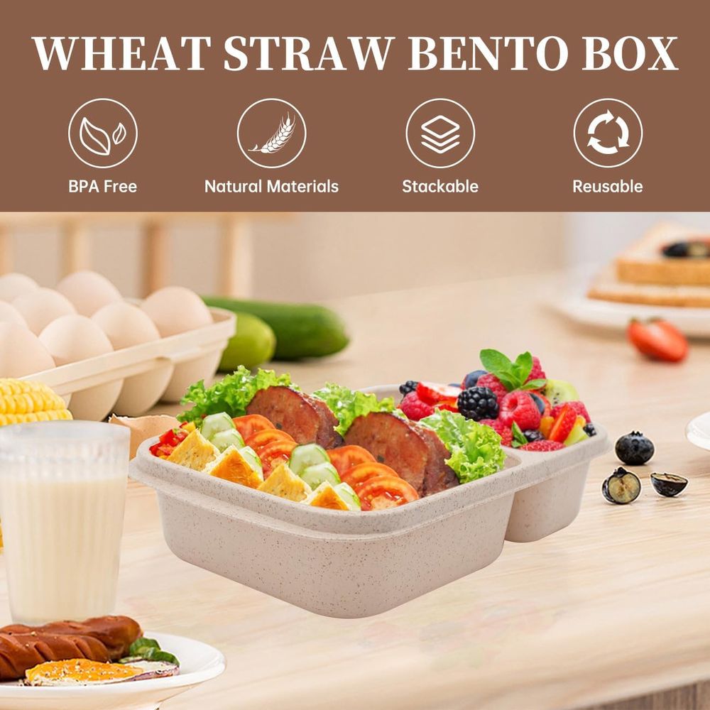 4 Paket Kotak Makan Bento, 2 W - Meal Prep Microwave ulasan dan harga
