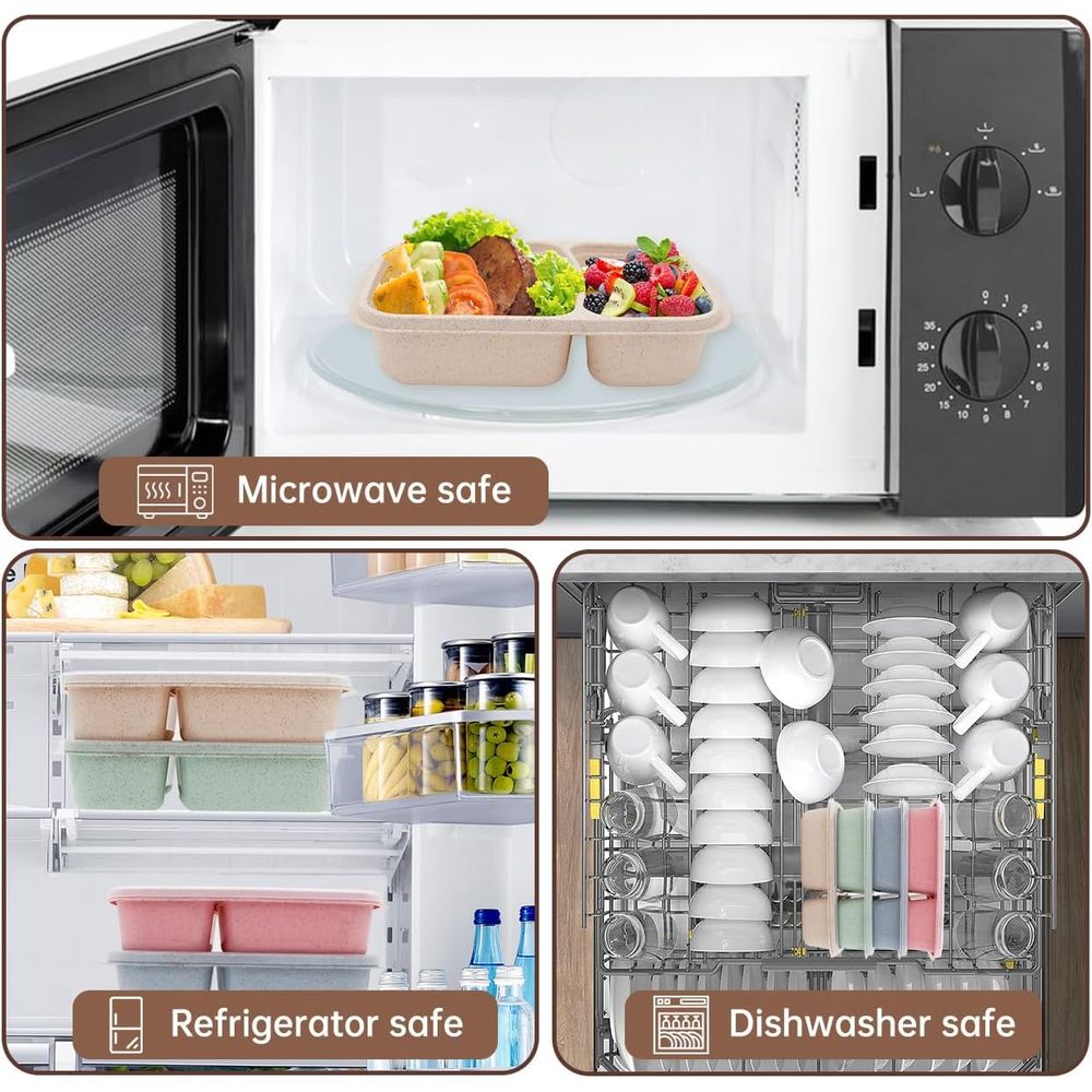 4 Paket Kotak Makan Bento, 2 W - Meal Prep Microwave ulasan dan harga