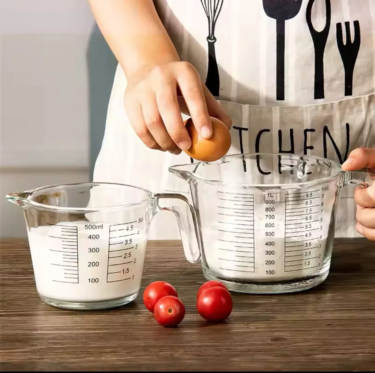 Gelas ukur kaca 2/4 untuk mema - Meal Prep Microwave ulasan dan harga