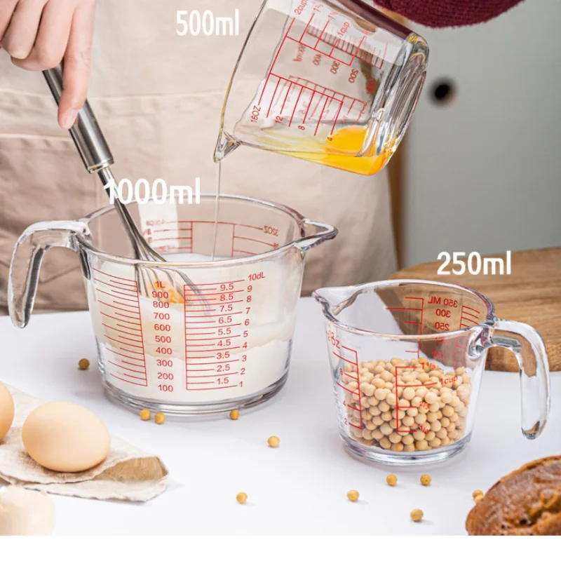 Gelas ukur kaca 2/4 untuk mema - Meal Prep Microwave ulasan dan harga
