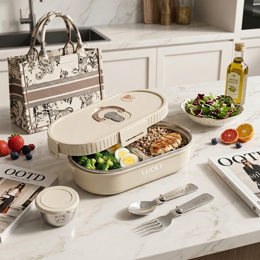Kotak Makan Bento dari Baja Ta - Meal Prep Microwave ulasan dan harga
