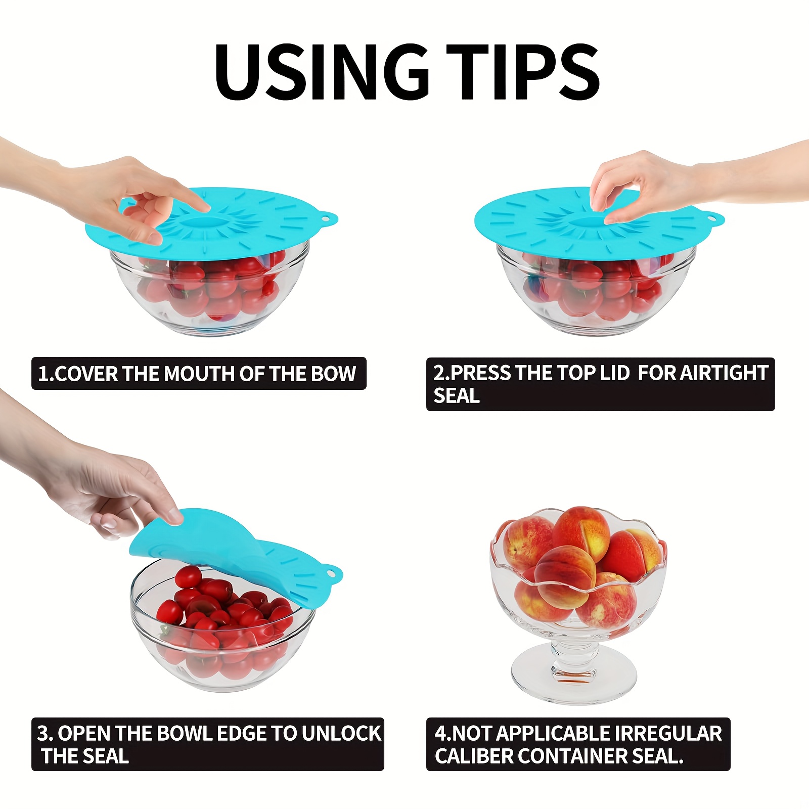 Tutup Silikon 5 Buah, Tutup An - Meal Prep Microwave ulasan dan harga