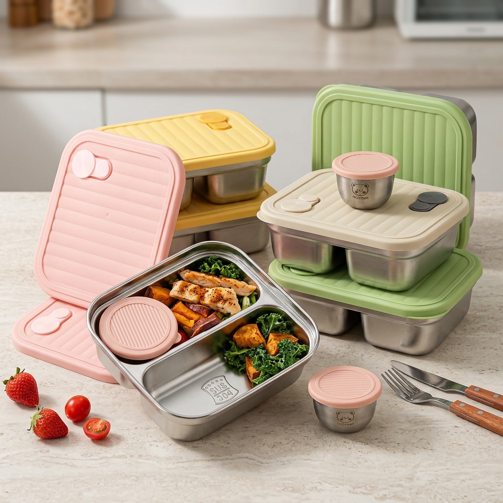 Wadah Makan Siang Stainless St - Meal Prep Microwave ulasan dan harga