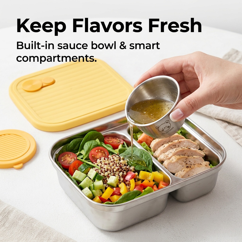Wadah Makan Siang Stainless St - Meal Prep Microwave ulasan dan harga