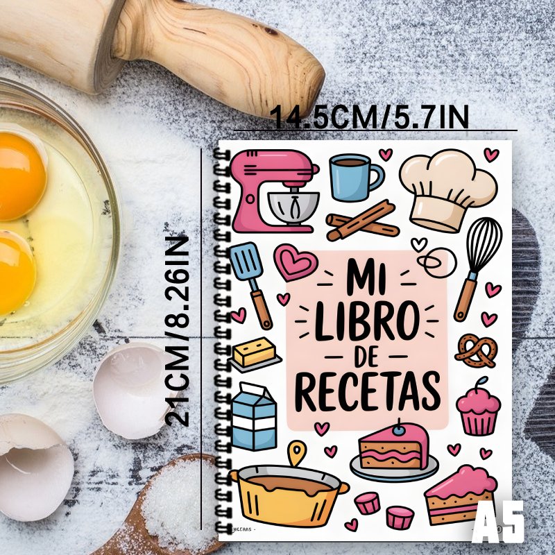 Buku Catatan Resep Spanyol A5, - Meal Prep Book ulasan dan harga